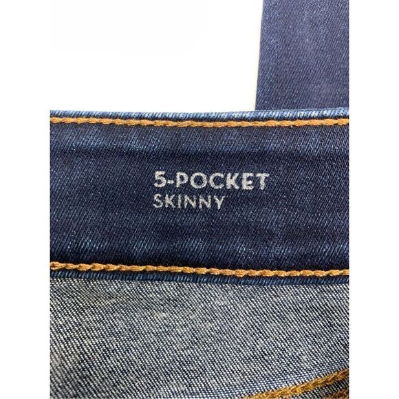 Spanx Women's 5-Pocket Skinny Denim Jeans Dark Wash Blue Size 28 - Picture 3 of 9